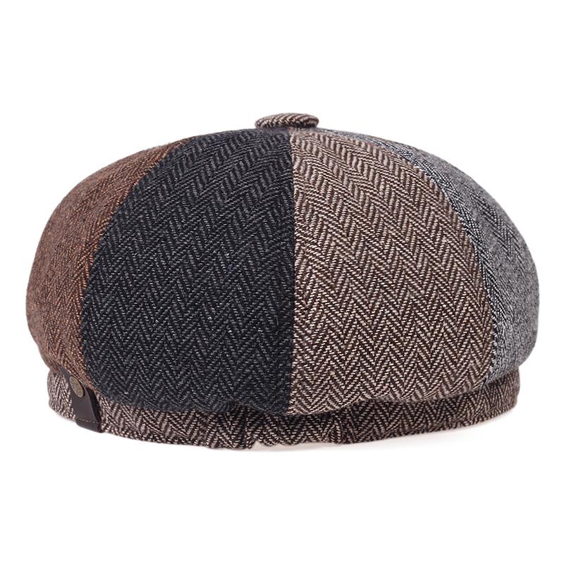 Fashionable Multi Color Patchwork Beret Hat Men and Women Spring and Autumn Newsboy Cap Outdoor Leisure Artist Hats Travel Caps