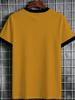 Men'S Digital Print T-Shirt, Fashion Round Neck Short Sleeve, Golden Mountain Peak Pattern Tee, Trendy Men'S Round Neck Short Sleeve T-Shirt, Perfect