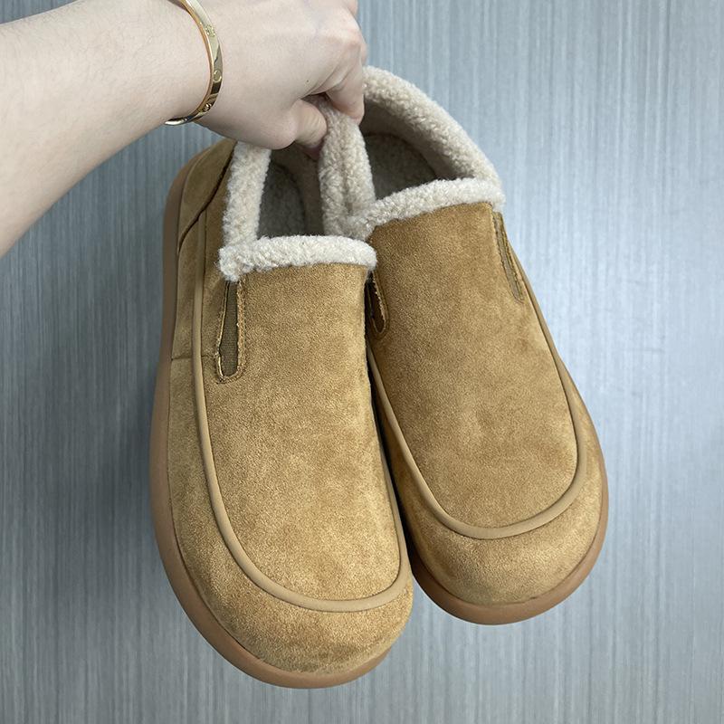 2025 новые зимние бархатные теплые сноубутсы нескользящая толстая подошва повседневные универсальные сноубутсы 64105-C 38