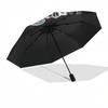 1pc Skull Lightning Automatic Open, Windproof, Compact Travel Umbrella, Gift for Birthday, Christmas, Business 93009