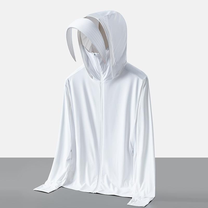 Cloud original yarn sunscreen clothing for women upf10 + removable brim ice silk UV protection outdoor cycling sunscreen clothing for men