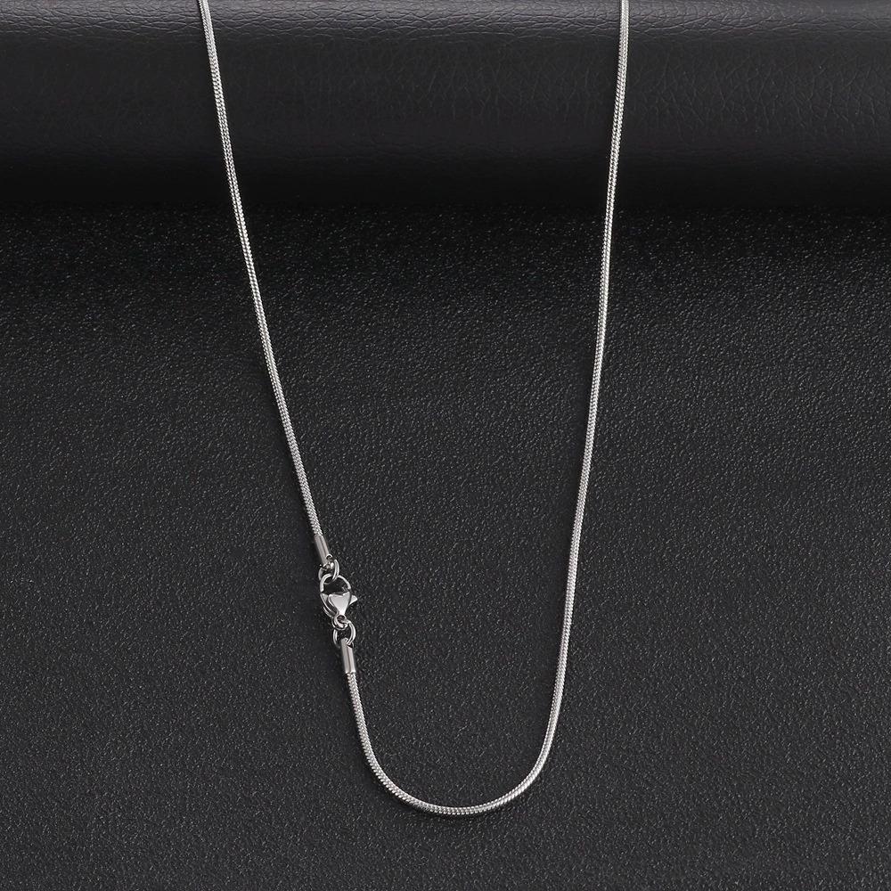 Stainless Steel Plain Chain, Simple and Personalized Stainless Steel Fine Chain, Men's and Women's Accessory Chain