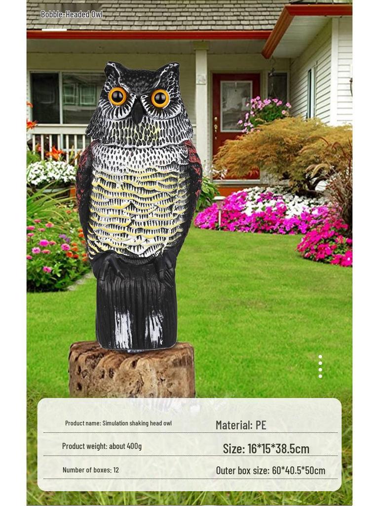 Creative Owl Garden Ornament: Animal Model for Yard Landscaping - Free Shipping
