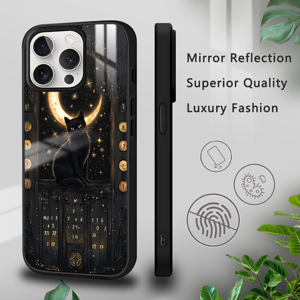 Tarot Mystery Totem Cat Phone Case For iPhone 16 15 14 13 12 11 Pro Xs Max Mini Plus Celulares Hard Funda
