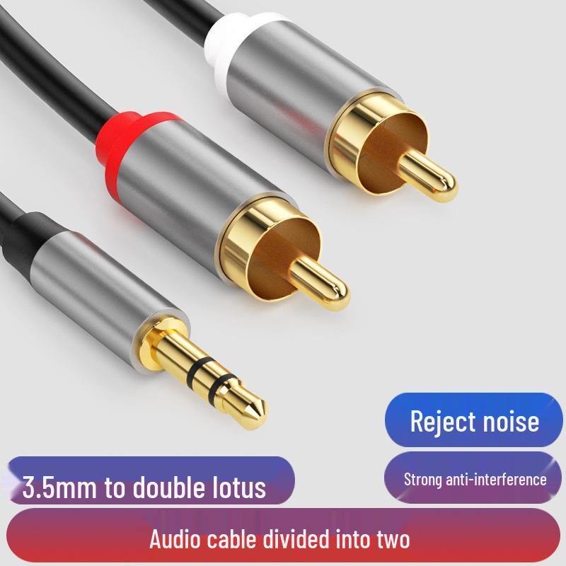 Premium 3.5mm to Dual RCA Audio Cable for Mobile Phones and Speakers/Subwoofers
