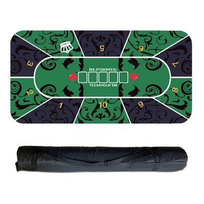 SĂNĂTOS Covoraș de Poker Masă de Poker de Cazinou Covoraș de Joc 60x120cm cu Geantă de Depozitare (Verde)