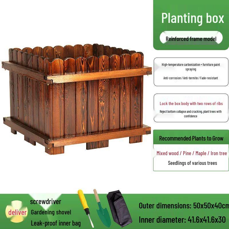 Outdoor Anti-Corrosion Wooden Planter Box