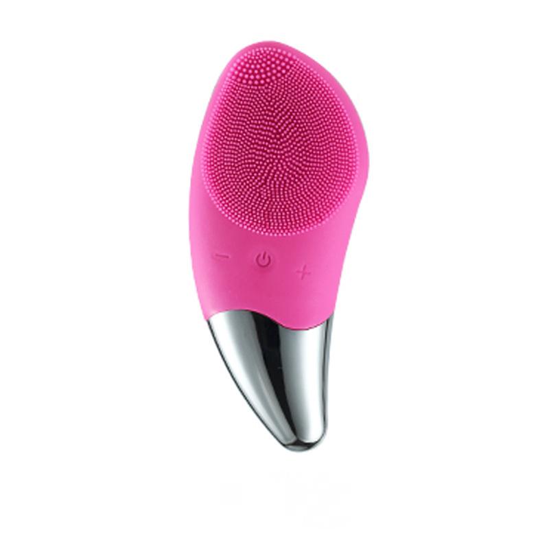 Electric Facial Cleansing Brush Ultrasonic Silicone Pore Cleanser 2-in-1 Blackhead Removal & Acne Prevention Waterproof USB