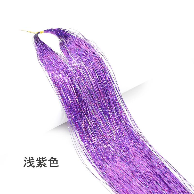 Shiny Sparkle Hair Tinsel Kit Rainbow Women Colorful Glitter Bling Hair Extension Twinkle Hair Dazzles Accessories for Braiding