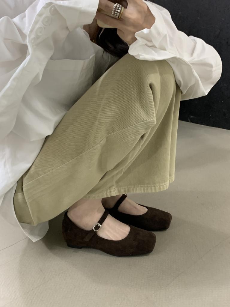 French Retro Mary Jane Shoes Women's Autumn Models with Flat Bottom Square Head Single Shoes Inner Height Increase with Skirt Women's Shoes