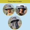 Sombrero de pesca con protección UV para hombres y mujeres, protección solar de verano al aire libre, sombrero de ala ancha impermeable