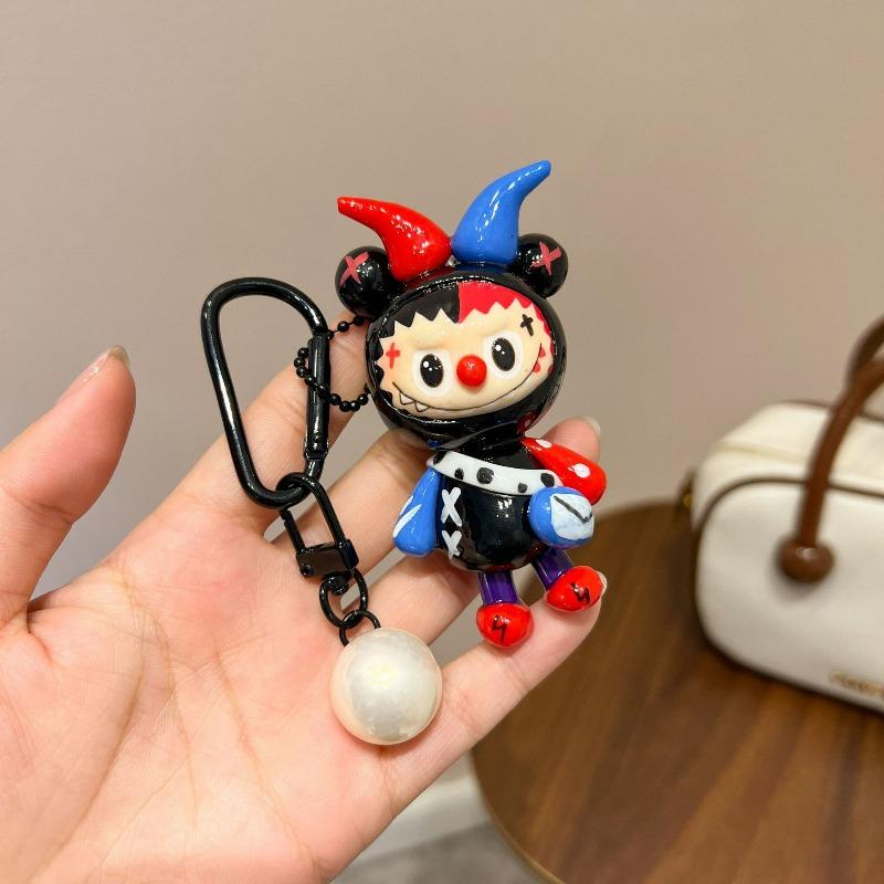 Portachiavi Bambola Ciondolo Labu Ciondolo Borsa Argilla Dipinto a Mano Piccolo Regalo Portachiavi Cartone Animato Bubu