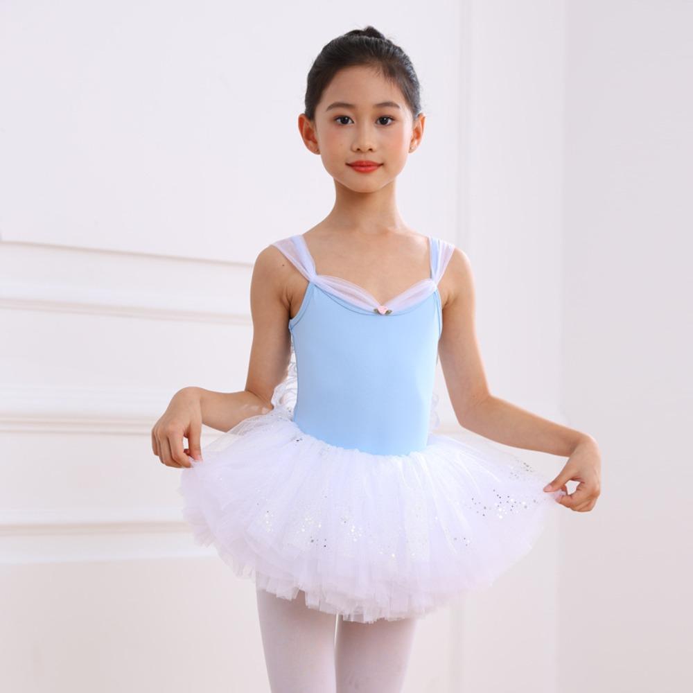 Camisole Style Tutu Gymnastics Leotards Sleeveless Design Ballerina Tutu Dress  Kids