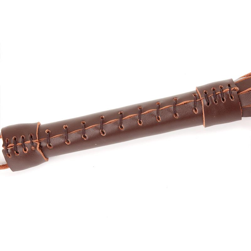 Genuine LeatherBDSM Whip Bondage Restraint Toy for Adult Couples Role Play Flirting Game Bedroom Entertainment Durable Accessory