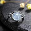 CopperRings With 10MM Round Natural Moonstones Women's Wedding Party Anniversary Fine Jewelry Ring