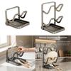 Pot Lid Organizer Container Display Stand Multifunction Utensil Rest Stand Cut Board Storage Shelf for Kitchen, Counter Pantry