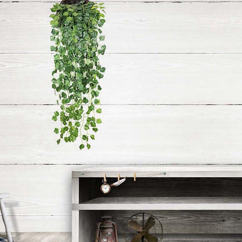 90cm Artificial Green Plant Wall Hanging Ivy Leaf Pothos Begonia Grape Vine Home Garden Wall Party Wedding Decoration