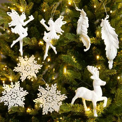 1/2/3 Stück Süßer Engel Schneeflocke High Heel Anhänger Weihnachtsbaumschmuck Neujahr Weihnachtsgeschenk Navidad Ornament Heimpartydeko