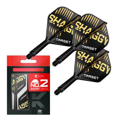 TARGET Darts Scott Williams KFLEX Flight Schaft 2 Kflex Kurz & System, Nein. (Standard) All-in-One-Flüge, 3er-Pack, (19 mm)