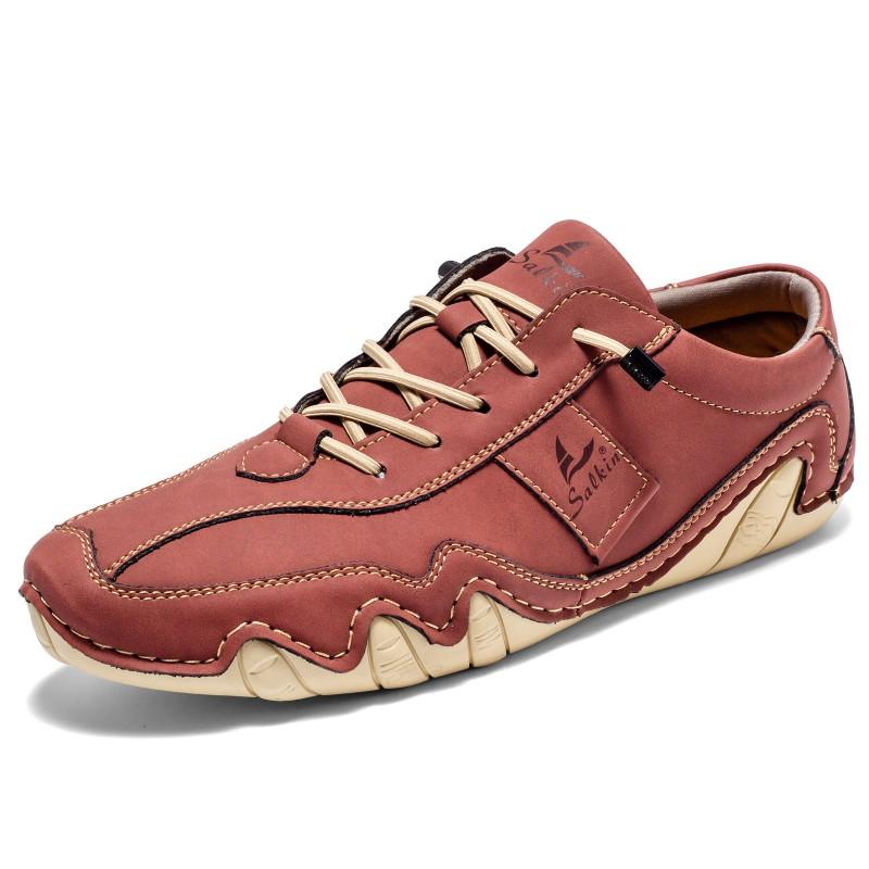 Hoge Heren Casual Schoenen Ronde Neus Platte Zool Instappers Comfortabel Lopen Dagelijks Gebruik
