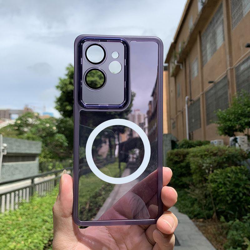 For OPPO Realme GT 6 6T 5 Pro 3 Case Soft TPU Transparent Magnetic Lens Protective Back Cover Case For Realme GT Neo 6 Se 5 3T 3