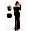 2026 Autumn One-Shoulder Slim-Fit Slit Dress