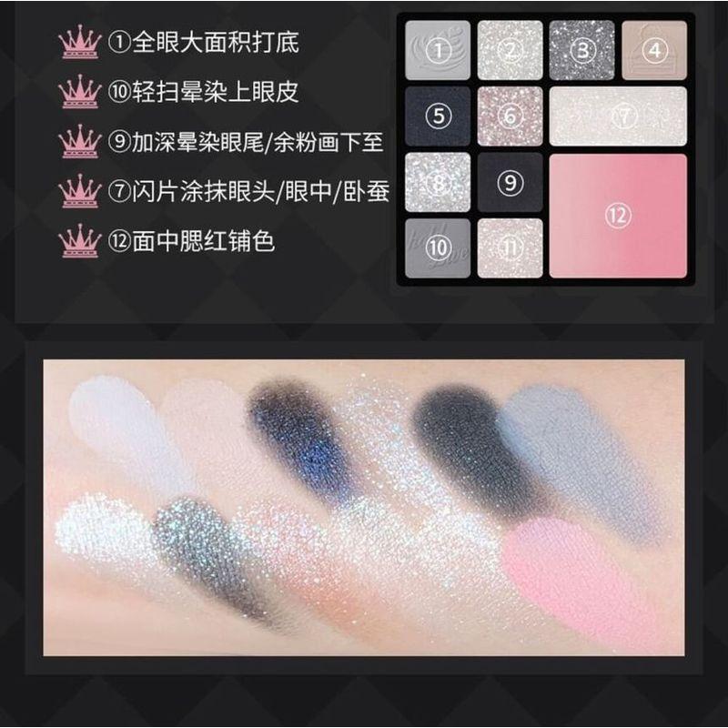 HOLD LIVE - 12 Color Pink Mist Compreshensive Powder Palette - H07