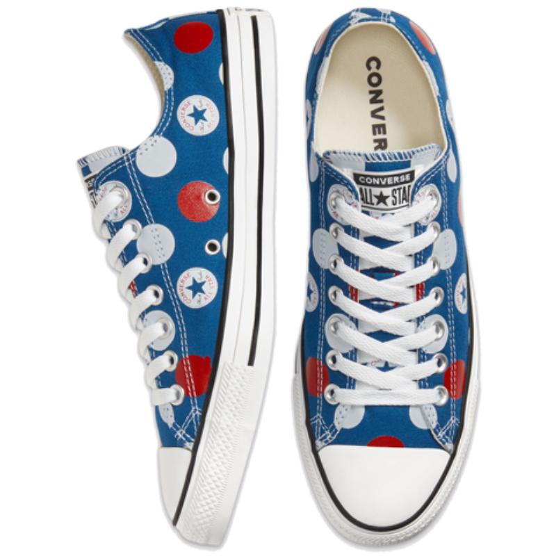 Converse Chuck Taylor All Star Patch Play Comfortable Casual Waterproof Lightweight Low-top Canvas Shoes Unisex Blue