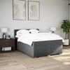 Maison Exclusive - Sommier à lattes de lit avec matelas Gris foncé 140x190cm Tissu