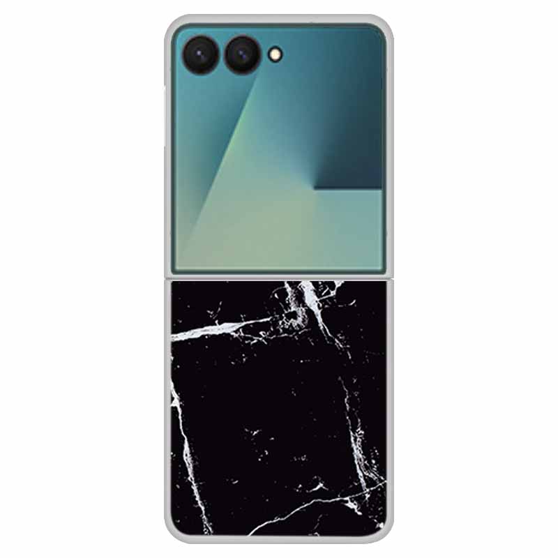 Funda For SAMSUNG Z Flip 7 Cases Marble Clear Hard PC Phone Back Cover for Galaxy Z Flip7 5G Back Cover ZFlip7 Transparent Shell