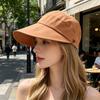 Empty Top Sun Hat for Women, Adjustable Straps Extended Brim Outdoor Hat, Lightweight Breathable Sun Protection Hat for Sports And Exercise