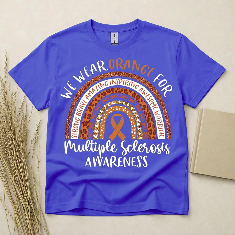 Multiple Sclerosis T Shirt Ms T Shirt Awareness Tee Support Illness Shirt Ribbon