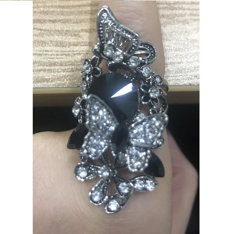 Hot Sale 2Pcs/Set Butterfly Ring Sets Creative Bohemia Women's Banquet Hand Ring Luxury Big Ladies Jewelry