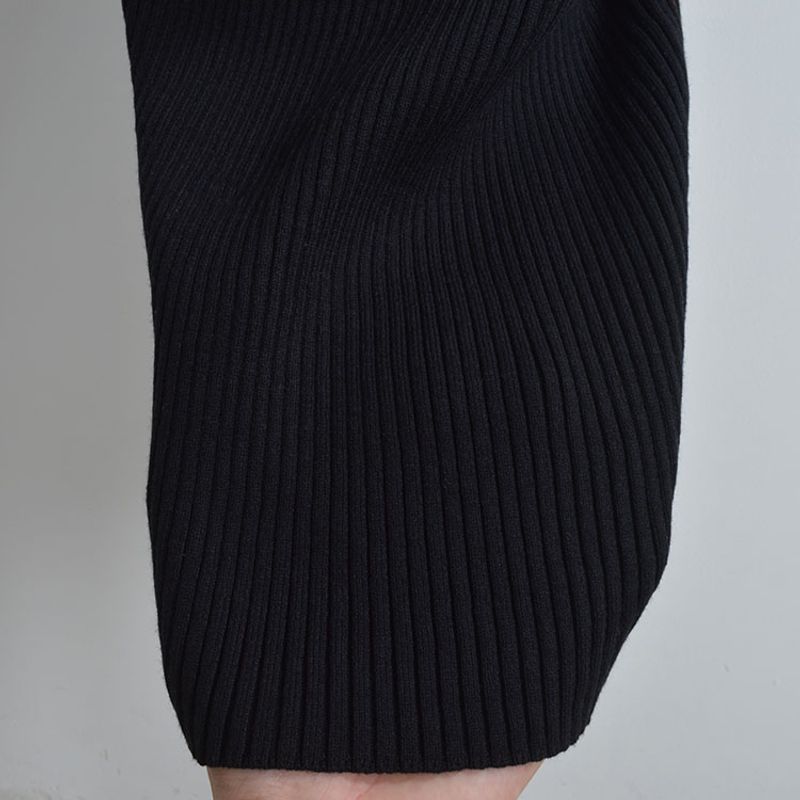 Foreign Trade Original Order New Arrival Pure Color Minimalist Thread Knitting Skirt Women's Fall and Winter High Waist Sheath Straight-leg Midi Skirt