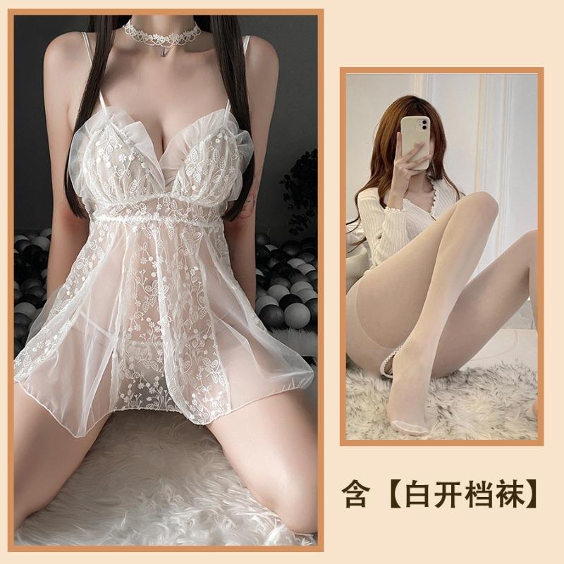 Sexy Lingerie Hot Suspender Nightdress Temptation Free Princess One-piece Hollow Short Pajamas