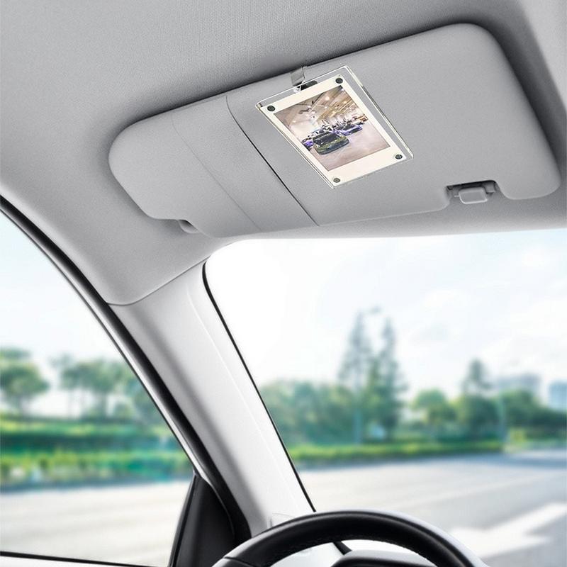 Car Photo Holder Magnetic Acrylic Car Picture Frame Home Decor Accents For Birthdays Anniversaries Family Friends Men Women Son