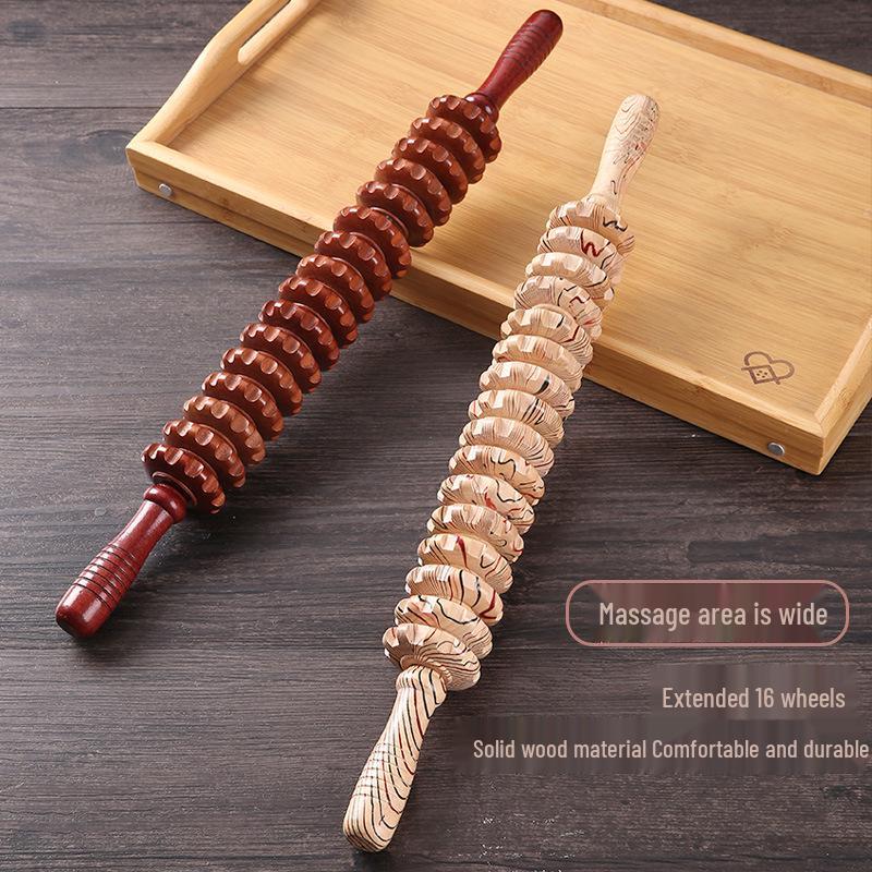 Wooden Full-Body Meridian Massage Roller for Yoga and Fitness
