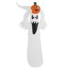 1.8m Halloween Inflatables Pumpkin Head White Ghost Inflatable Pumpkin Blow Up Ghost with LED for