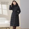 SNOWFLYING Damen Mittellange Daunenjacke mit Kapuze