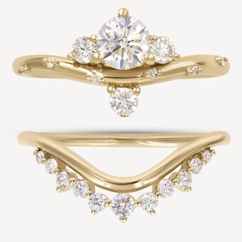 New African popular ring hot sale simple zircon women's wedding hand jewelry