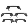 5 Sets Exterior Door Handle Black Comfortable Grip Precise Match Long Lasting 15296933 for H3 2006 To 2010