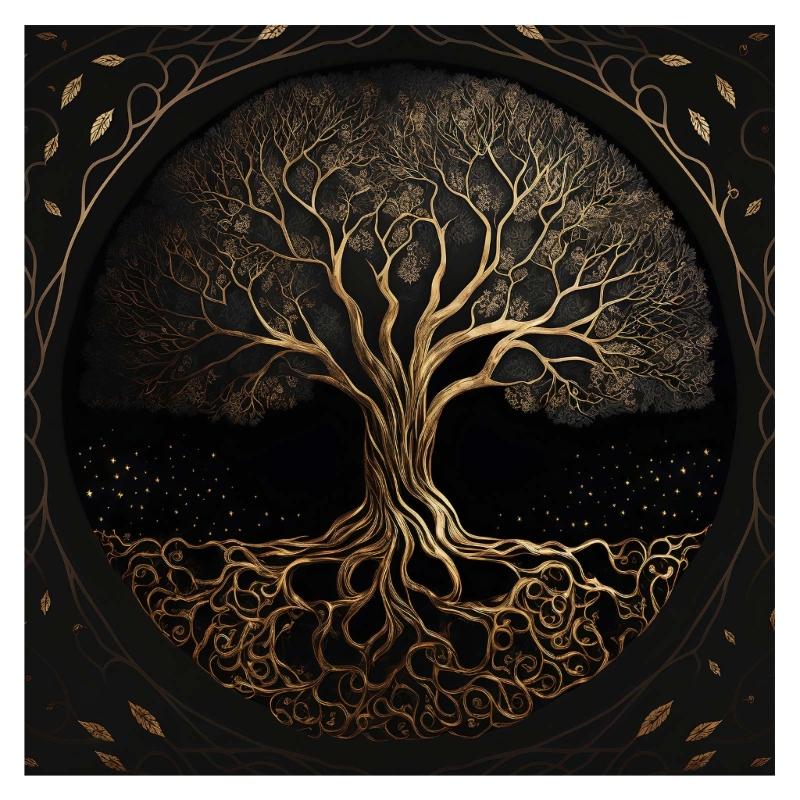 Altar Cloth Life Tree Altar Tapestry Tablecloth Tarot Mat Tarot Card Cloth Witchcraft Tablecloth Linen Table Cover