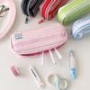 Korean Style Grids Pen Bag Y2k Pencil Pouch Cosmetic Brush Bag Cloth Stationery Bag  Kids Children