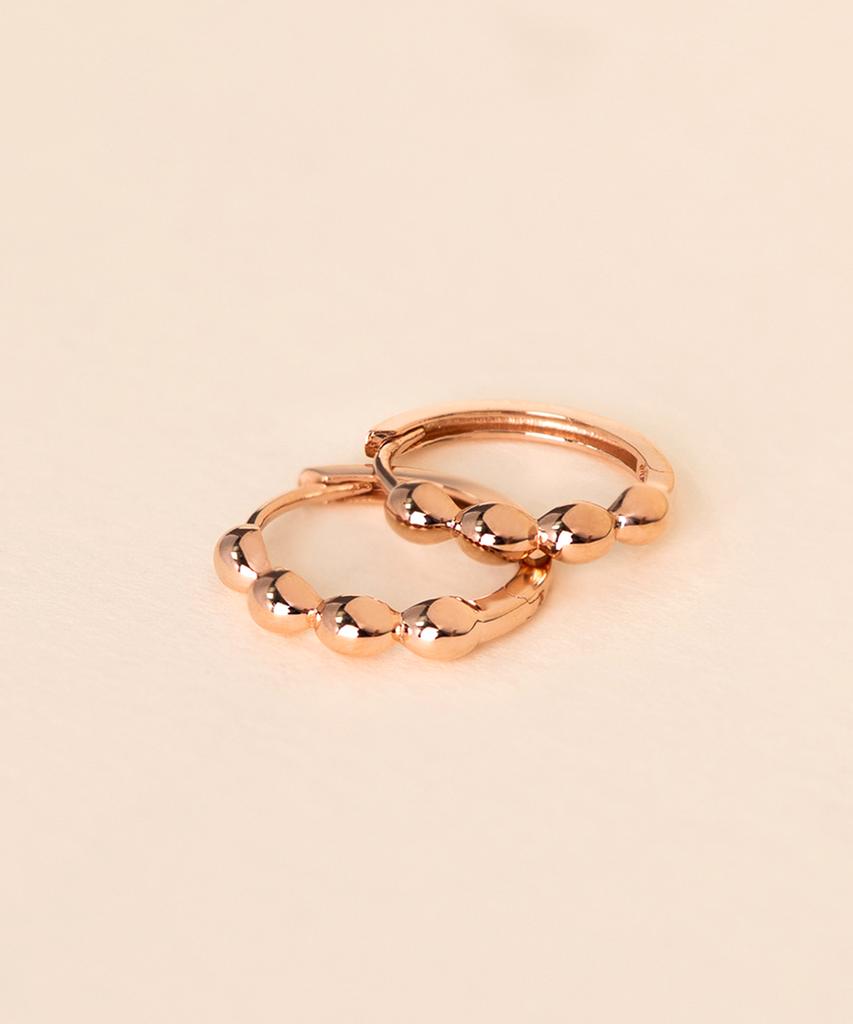 J-Rahel [14K/18K Gold] One-Touch Volume Earrings