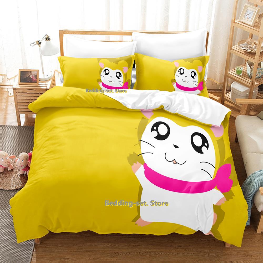 Comforter New Hamtaro Bedding Set Single Twin Full Queen King Size Bed Set Adult Kid Bedroom Three-Piece Suits 3D Print Anime Bed She