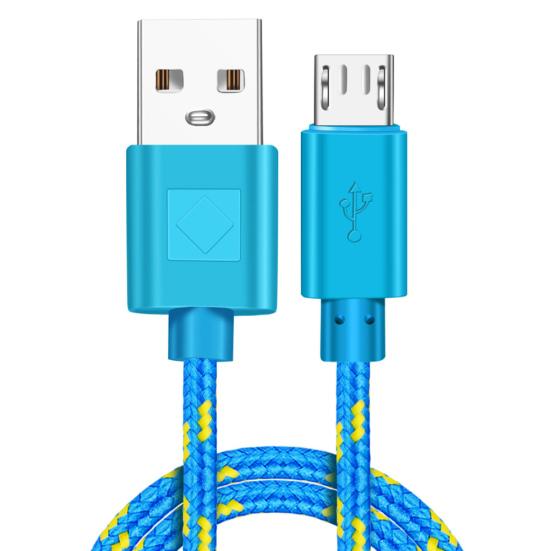 OLAF Universal 1M Nylon Woven Wire Micro USB Phone Charger Sync Data Cable Cord