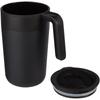 Glass "Nordia" 400 ml recycled double-wall mug Solid black