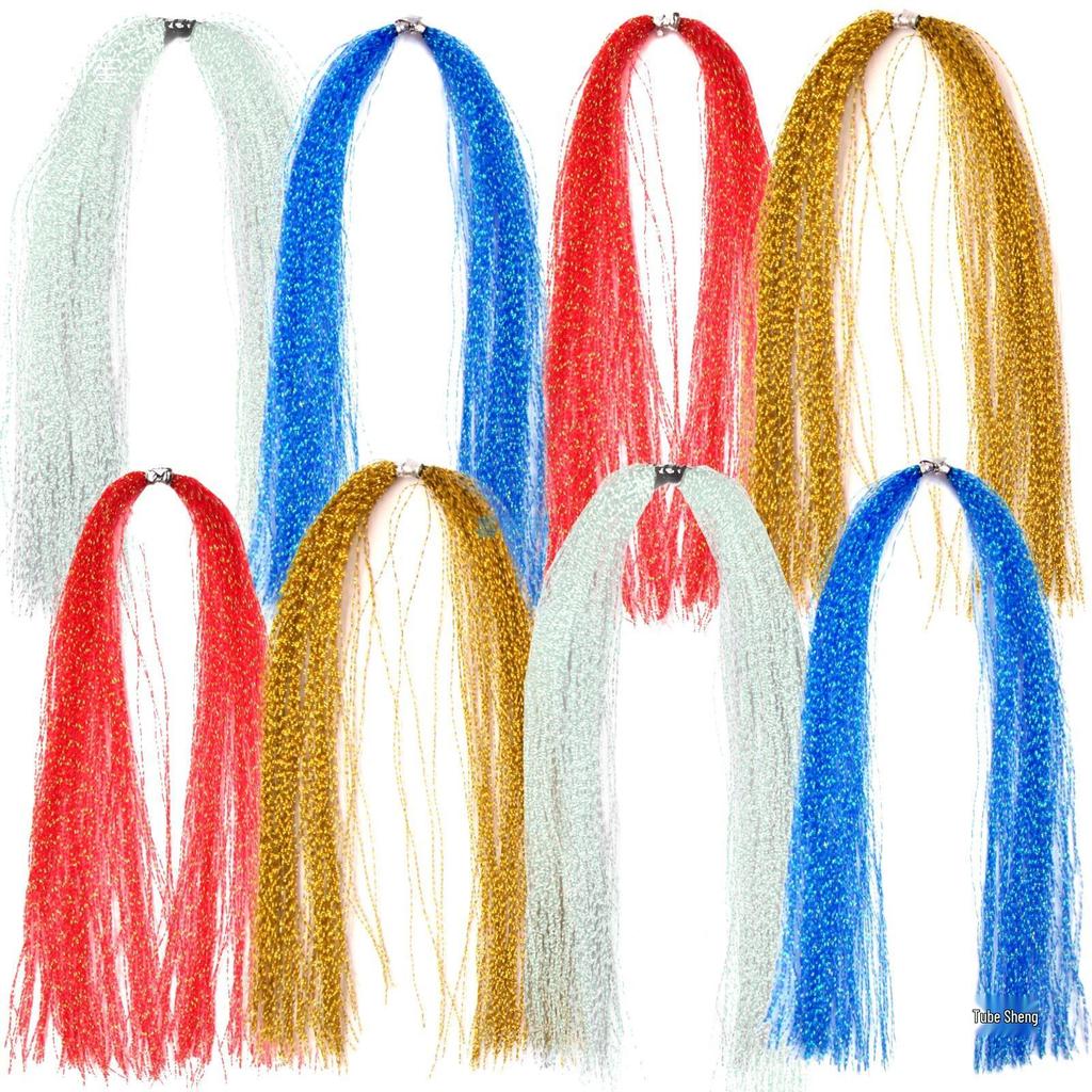 Xi Diaoke Laser Glow Feather DIY Fly Fishing Hooks with Flashy Thread