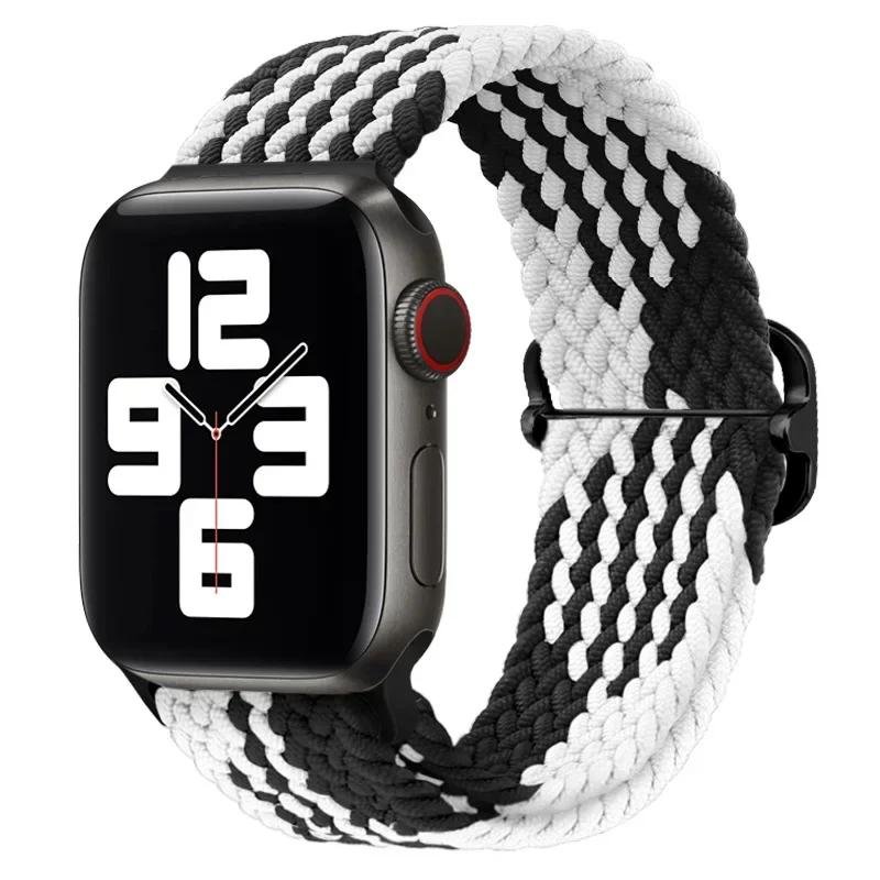 Braided Solo Loop For Apple Watch Ultra Band 40mm 44mm 41mm 38mm 49mm 45mm Elastic Nylon Bracelet iWatch Series 9 8 7 3 Se Strap