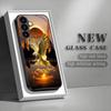 Eagle Flying Design Tempered Glass Phone Case Suitable for Samsung Galaxy S26 S25 S24 S22 S21 S20FE/Ultra/Plus Scratch Resistant